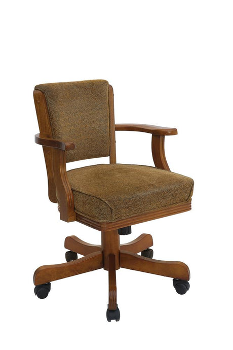 Mitchell Olive-Brown and Amber Upholstered Game Chair from Coaster - Luna Furniture