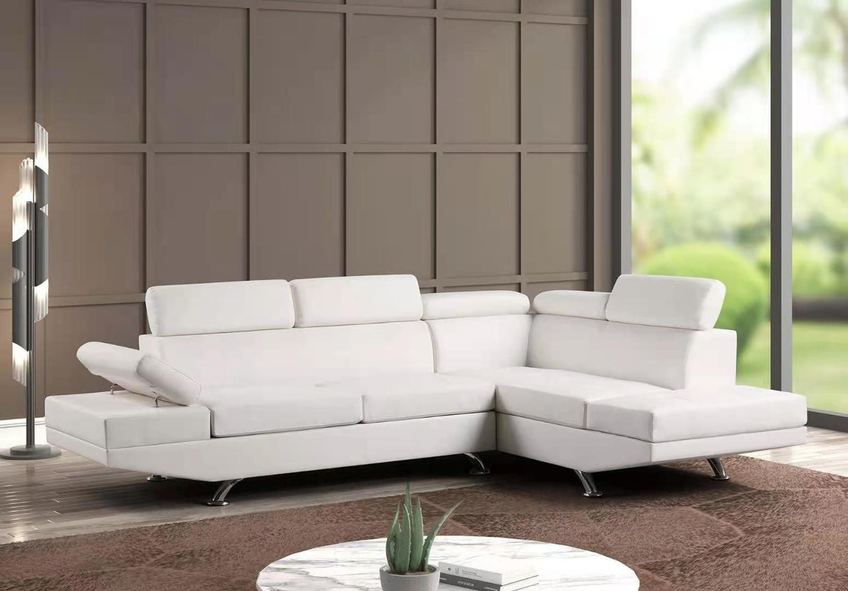 Moderno White RAF Sectional from Happy Homes - Luna Furniture