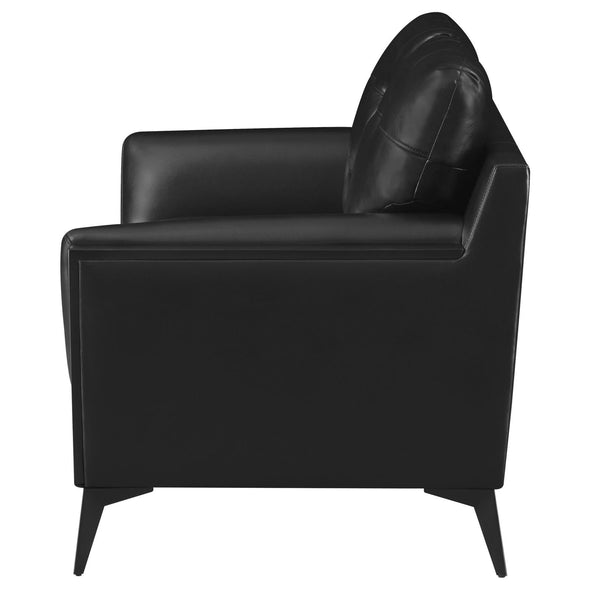 Moira Upholstered Tufted Loveseat with Track Arms Black - 511132 - Luna Furniture