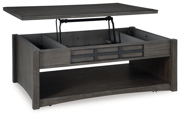 Montillan Grayish Brown Lift-Top Coffee Table - T651-9 - Luna Furniture