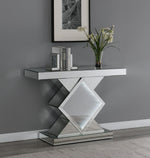 Moody Console Table with LED Lighting Silver - 953333 - Luna Furniture