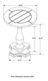 Morello Round End Table with Pedestal Base Coffee - 753447 - Luna Furniture