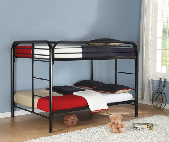 Morgan Full over Full Bunk Bed Black - 460056K - Luna Furniture