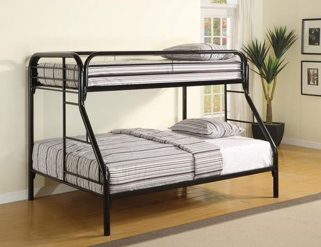 Morgan Twin over Full Bunk Bed Black - 2258K - Luna Furniture