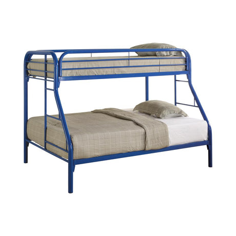 Morgan Twin over Full Bunk Bed Blue - 2258B - Luna Furniture