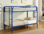 Morgan Twin over Twin Bunk Bed Blue - 2256B - Luna Furniture