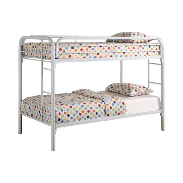 Morgan Twin over Twin Bunk Bed White - 2256W - Luna Furniture