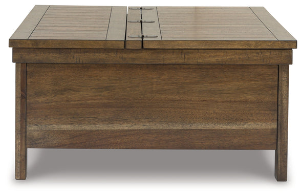 MORIVILLE Grayish Brown Lift-Top Coffee Table - T731-9 - Luna Furniture