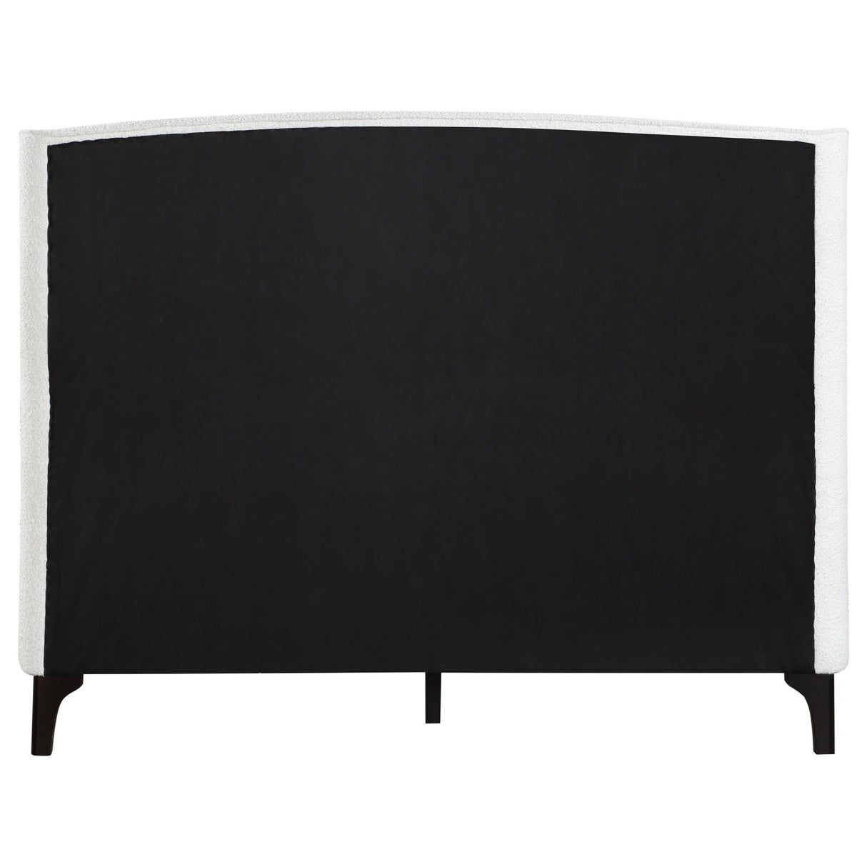 Mosby Upholstered Curved Headboard Eastern King Platform Bed White - 306020KE - Luna Furniture