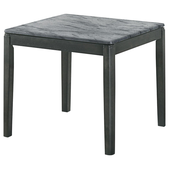 Mozzi Square End Table Faux Grey Marble and Black - 753517 - Luna Furniture