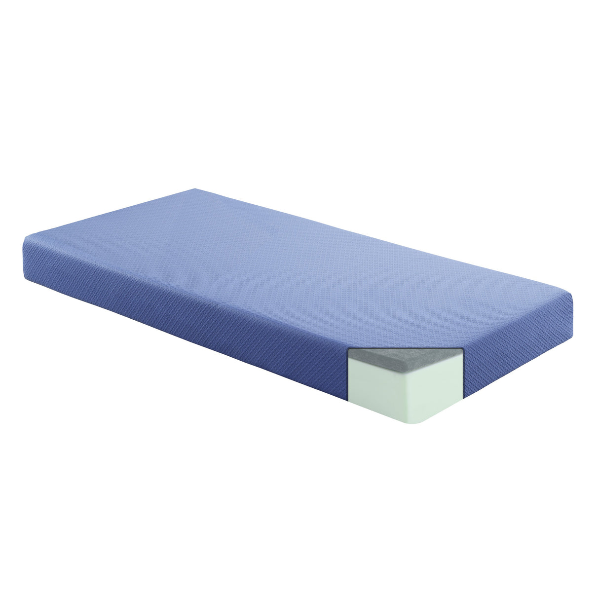 MT-PG07BLF 7" Blue Full Gel-Infused Memory Foam Mattress Set - Luna Furniture