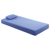 MT-PG07BLT 7" Blue Twin Gel-Infused Memory Foam Mattress Set - Luna Furniture