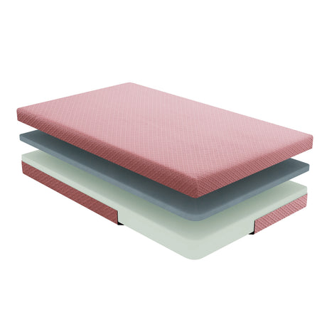 MT-PG07PKF 7" Pink Full Gel-Infused Memory Foam Mattress and Pillow Set from Homelegance - Luna Furniture