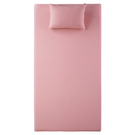 MT-PG07PKT 7" Pink Twin Gel-Infused Memory Foam Mattress and Pillow Set from Homelegance - Luna Furniture