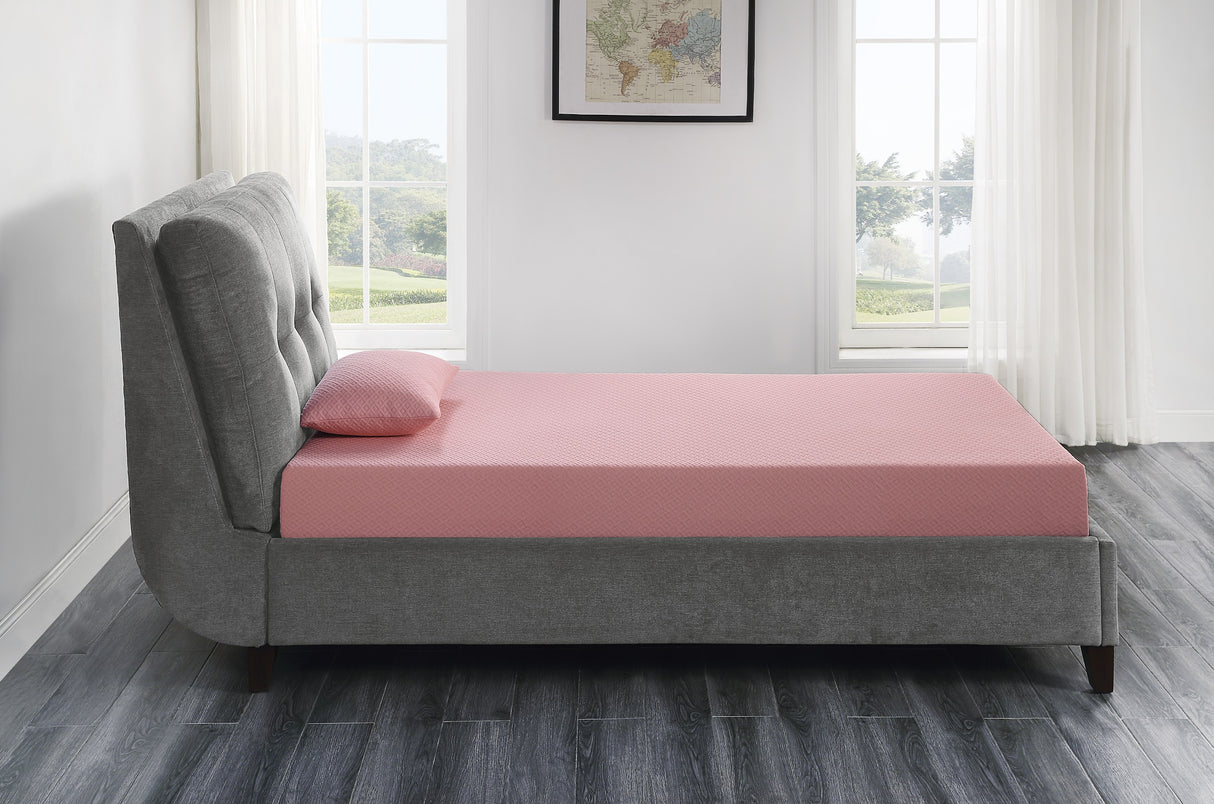 MT-PG07PKT 7" Pink Twin Gel-Infused Memory Foam Mattress and Pillow Set from Homelegance - Luna Furniture
