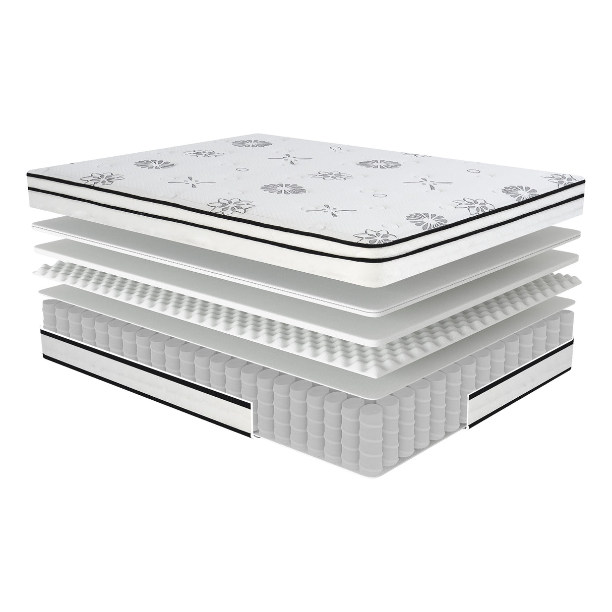 MT-PH12CK 12" California King Hybrid Mattress from Homelegance - Luna Furniture