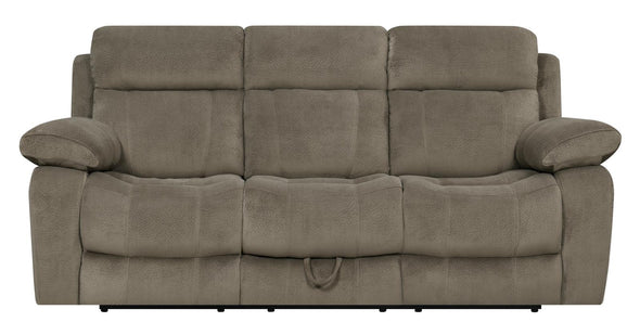 Myleene Motion Sofa with Drop-down Table Mocha - 603031 - Luna Furniture