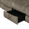 Myleene Motion Sofa with Drop-down Table Mocha - 603031 - Luna Furniture