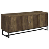 Myles Rustic Oak Herringbone 2-Door TV Console with Adjustable Shelves from Coaster - Luna Furniture