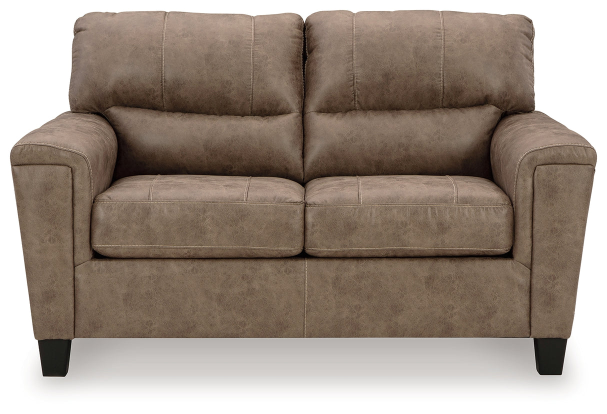 Navi Fossil Loveseat from Ashley - Luna Furniture