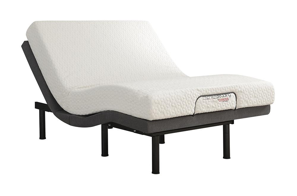 Negan Gray and Black Twin XL Adjustable Bed Base from Coaster - Luna Furniture