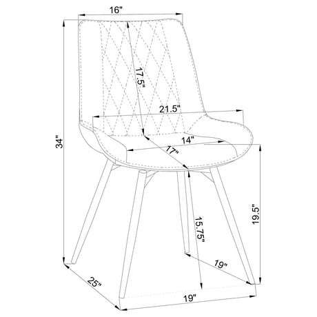 Neil Concrete and Gray 5-Piece Round Dining Set from Coaster - Luna Furniture