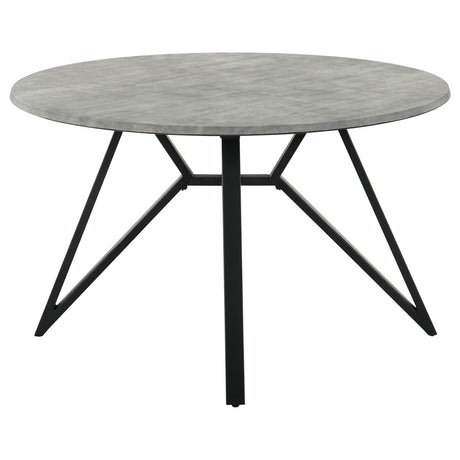 Neil Concrete and Gray 5-Piece Round Dining Set from Coaster - Luna Furniture