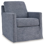 Nenana Next-Gen Nuvella Denim Swivel Glider Accent Chair from Ashley - Luna Furniture