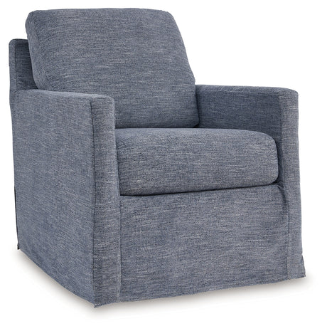 Nenana Next-Gen Nuvella Denim Swivel Glider Accent Chair from Ashley - Luna Furniture