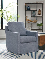 Nenana Next-Gen Nuvella Denim Swivel Glider Accent Chair from Ashley - Luna Furniture