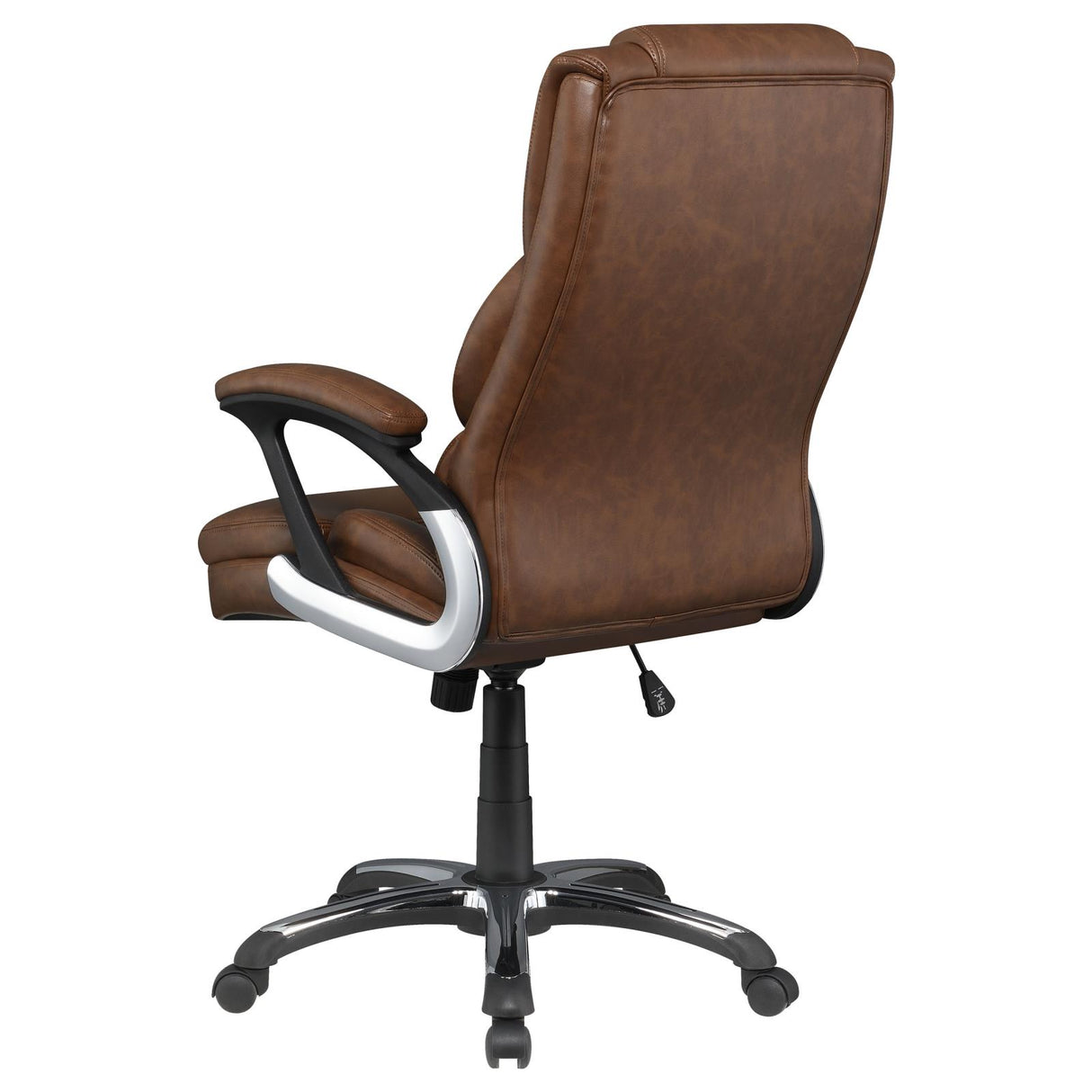 Nerris Adjustable Height Office Chair with Padded Arm Brown and Black - 881184 - Luna Furniture