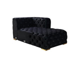 Neva Black Velvet Double Chaise Sectional from Nova Furniture - Luna Furniture