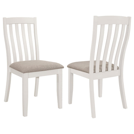 Nogales Vertical Slat Back Dining Side Chair Off White (Set of 2) - 122302 - Luna Furniture
