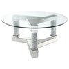Octave Square Post Legs Round Coffee Table Mirror - 708428 - Luna Furniture