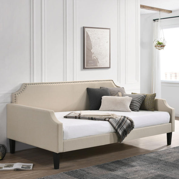 Olivia Upholstered Twin Daybed with Nailhead Trim - 300635 - Luna Furniture
