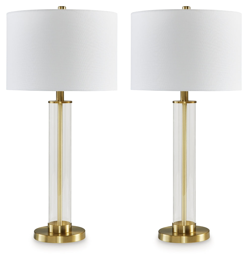 Orenman Clear/Brass Finish Table Lamp from Ashley - Luna Furniture