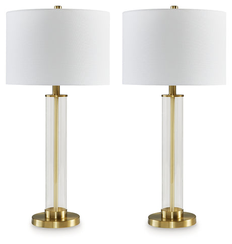 Orenman Clear/Brass Finish Table Lamp from Ashley - Luna Furniture