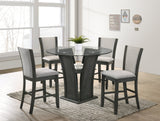 Orlando - Black Pub Table + 4 Chair Set - Orlando Black - Luna Furniture