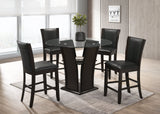 Orlando - Grey Pub Table + 4 Chair Set - Orlando Grey - Luna Furniture