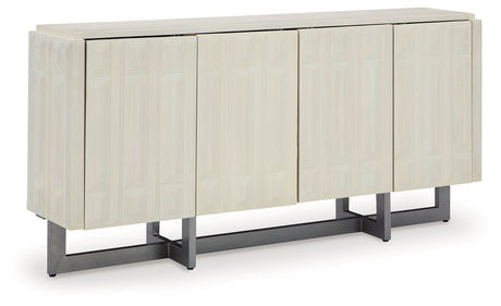 Ornawel Distressed White Accent Cabinet from Ashley - Luna Furniture