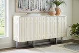 Ornawel Distressed White Accent Cabinet from Ashley - Luna Furniture