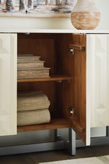 Ornawel Distressed White Accent Cabinet from Ashley - Luna Furniture