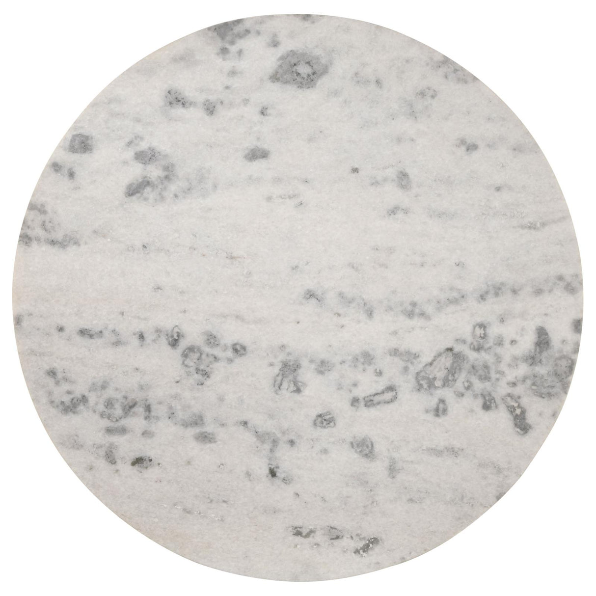 Ortega White and Natural Round Marble Top Solid Base Dining Table from Coaster - Luna Furniture