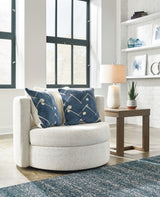 Padova Ivory Swivel Accent Chair from Ashley - Luna Furniture