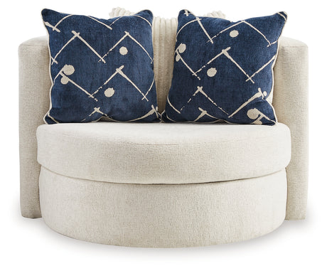 Padova Ivory Swivel Accent Chair from Ashley - Luna Furniture