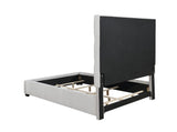 Panes Eastern King Tufted Upholstered Panel Bed Beige - 315850KE - Luna Furniture