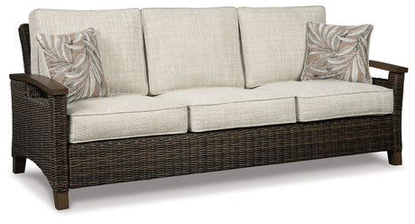 Paradise Trail Medium Brown Sofa with Cushion - P750-838 - Luna Furniture