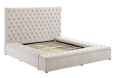 Paris Beige Platform Bed - Queen & King *King - Paris Beige King - Luna Furniture