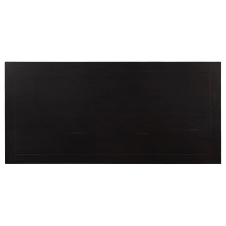 Parkins Espresso and White 7-Piece Traditional Rustic Dining Set from Coaster - Luna Furniture