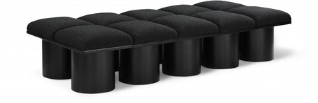 Pavilion Boucle Fabric 10pc. Modular Bench Black - 466Black-10D - Luna Furniture